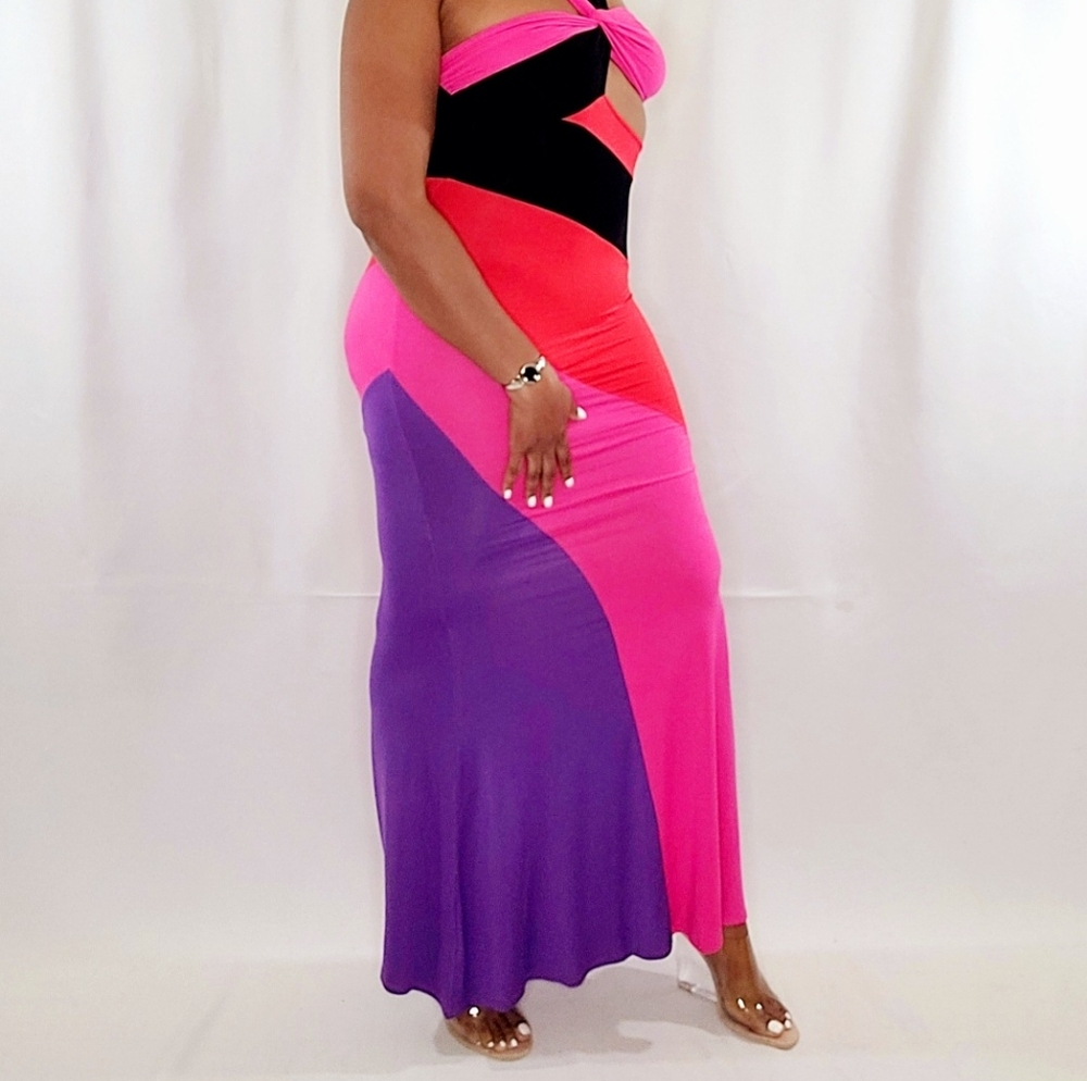 Color Block Dress - Picture 4 of 5